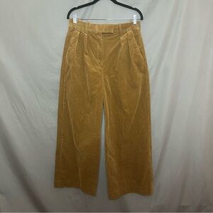 Banana Republic corduroy wide leg pleated trousers size 10